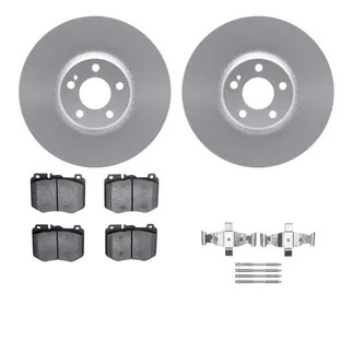 R1 Concepts WDUH1-63486 Brake Rotors - Carbon Coated W/ Optimum Oe Pads & Hdw